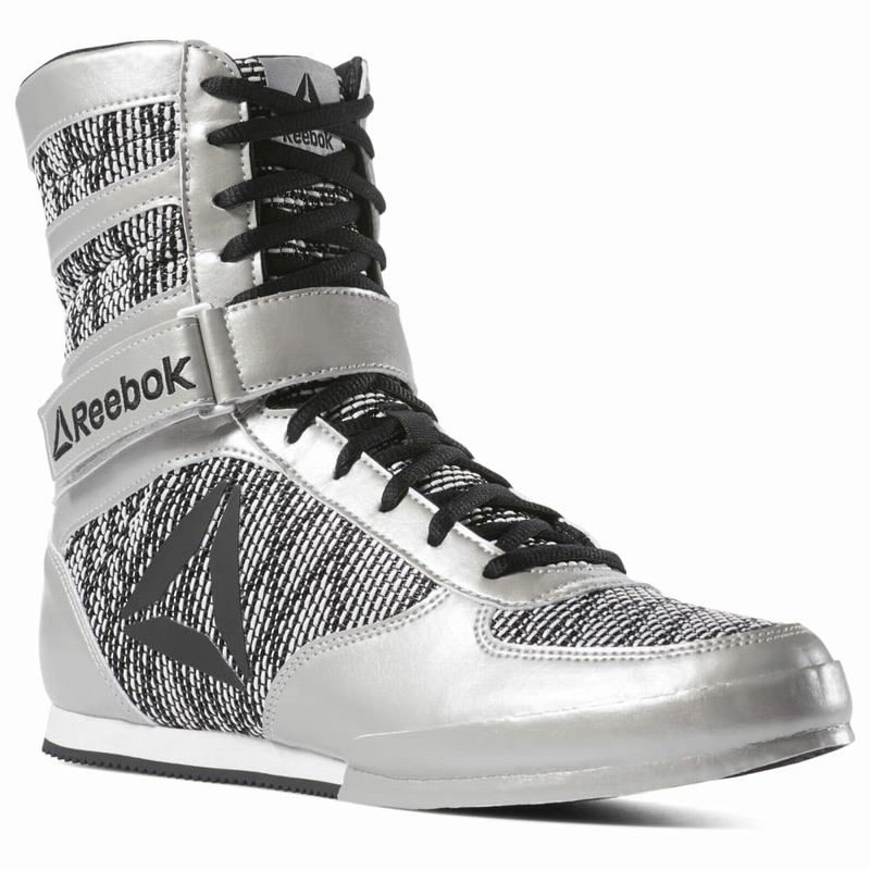Ghete Reebok Boxing Barbati Argintii/Albi/Negrii Romania DO3185VX